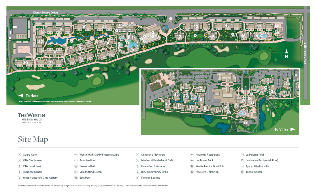 Westin Desert Willow Villas Property Map The Westin Mission Hills Resort Villas Palm Springs