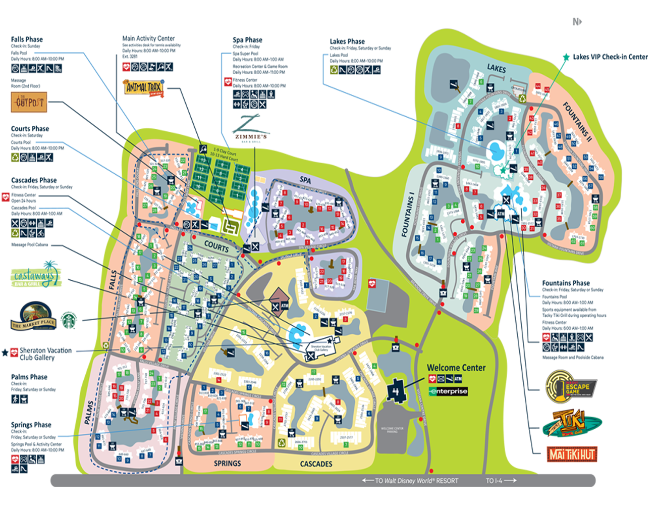 Sheraton Vistana Resort Resort Map