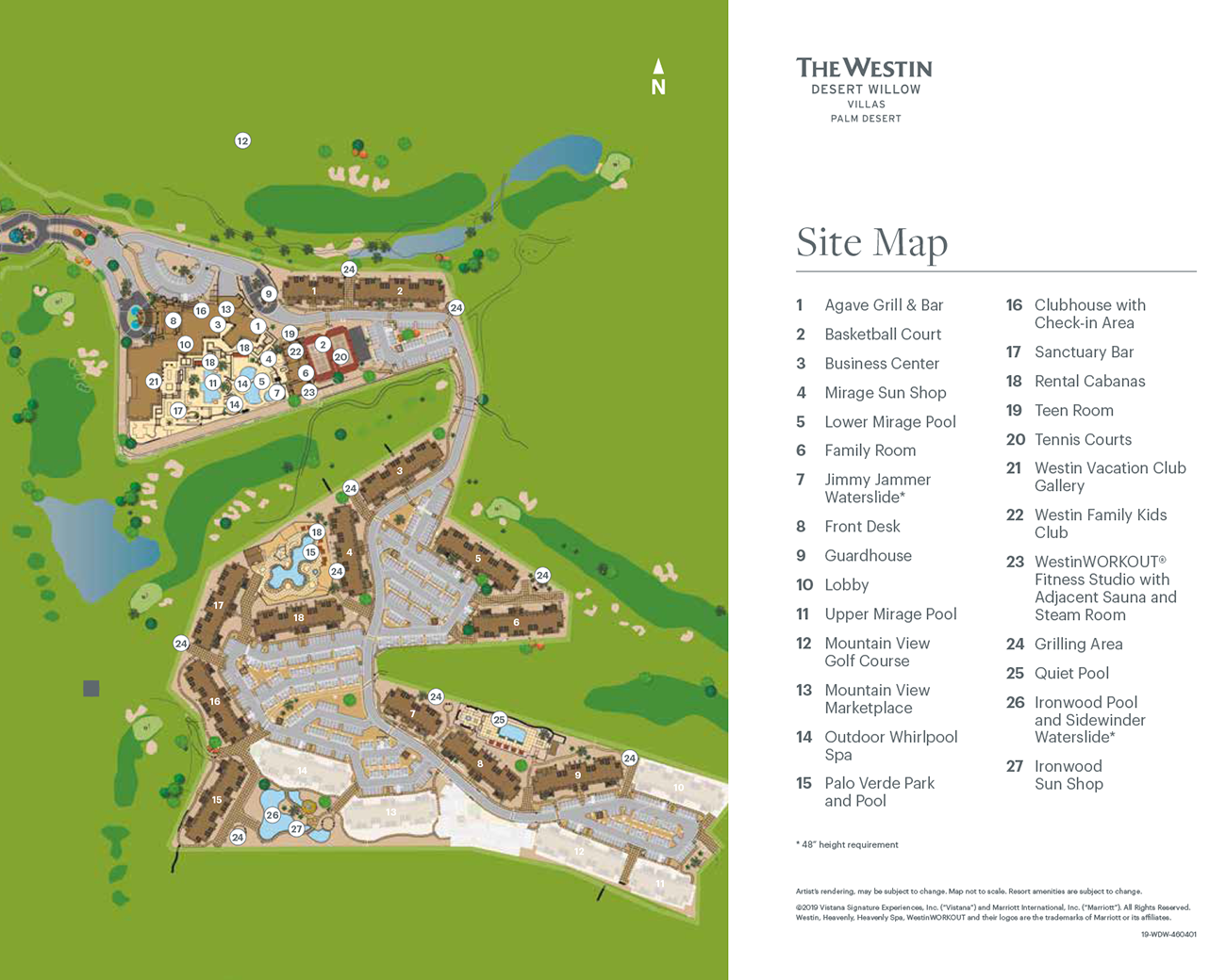 The Westin Desert Willow Villas, Palm Desert Resort Map