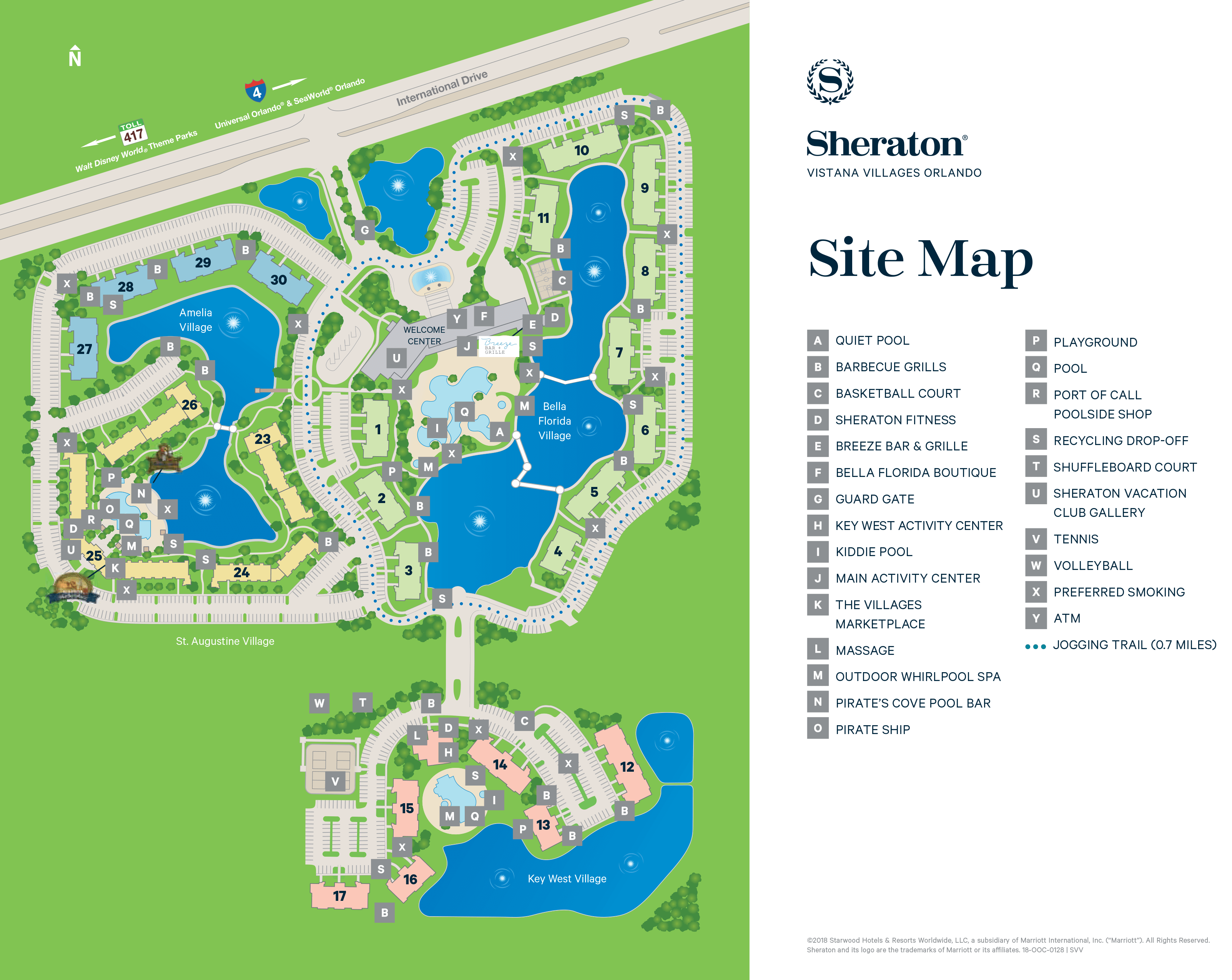 Sheraton Vistana Villages Resort Map.