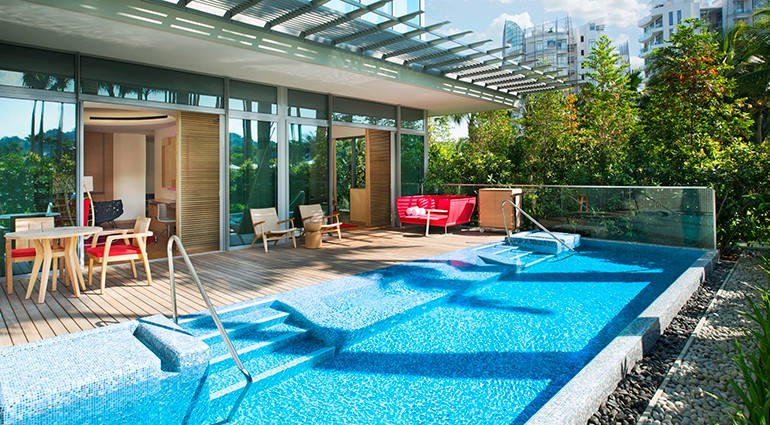 Romantic Getaways: Honeymoon Suites with a Private Pool - W Singapore - Sentosa Cove