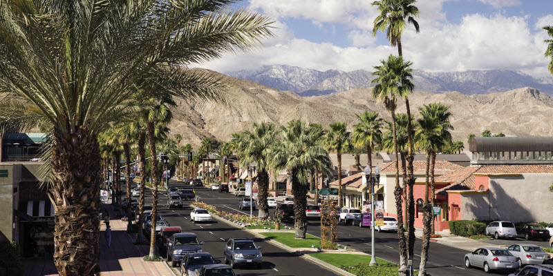 El Paseo In Palm Desert California Stock Photo - Download Image