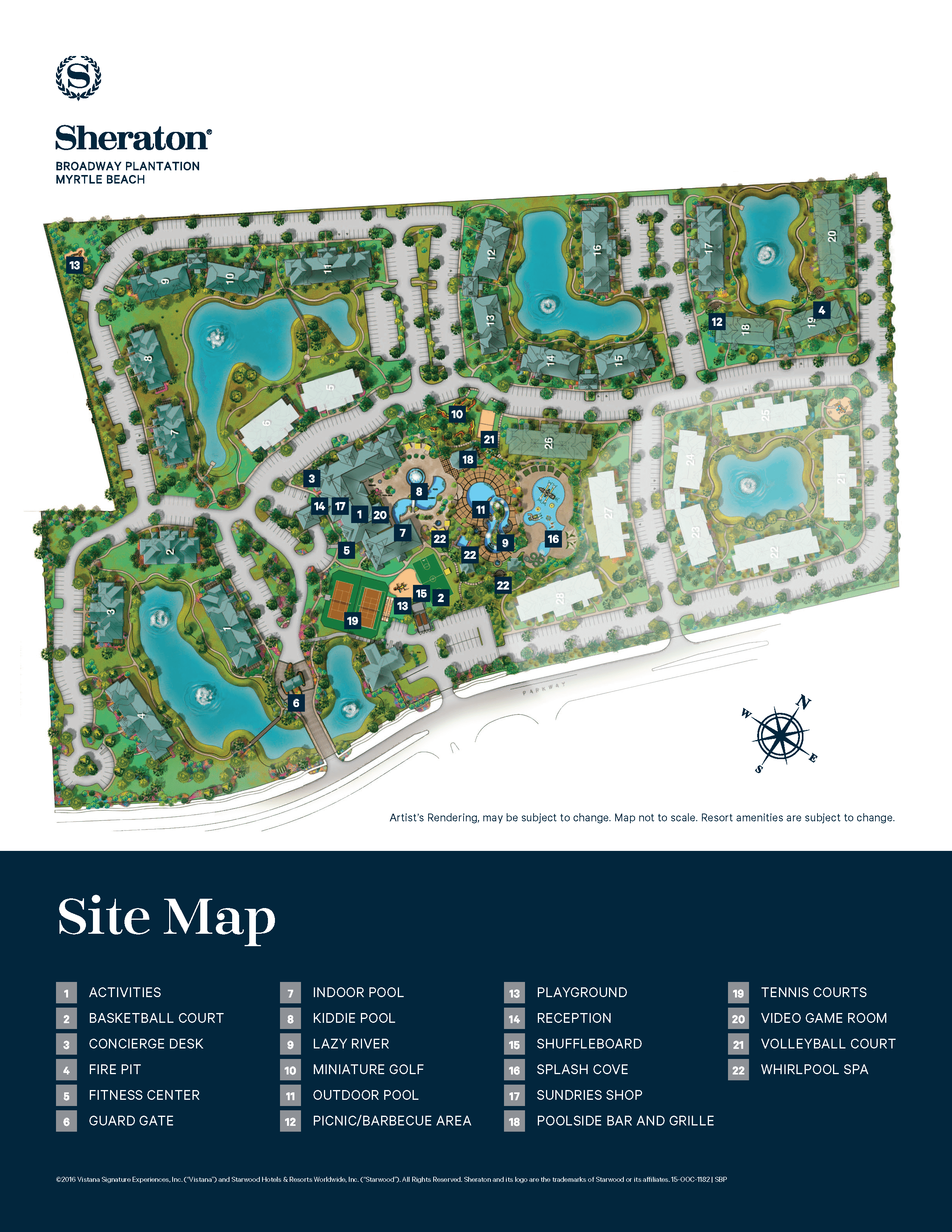Sheraton Broadway Resort Resort Map
