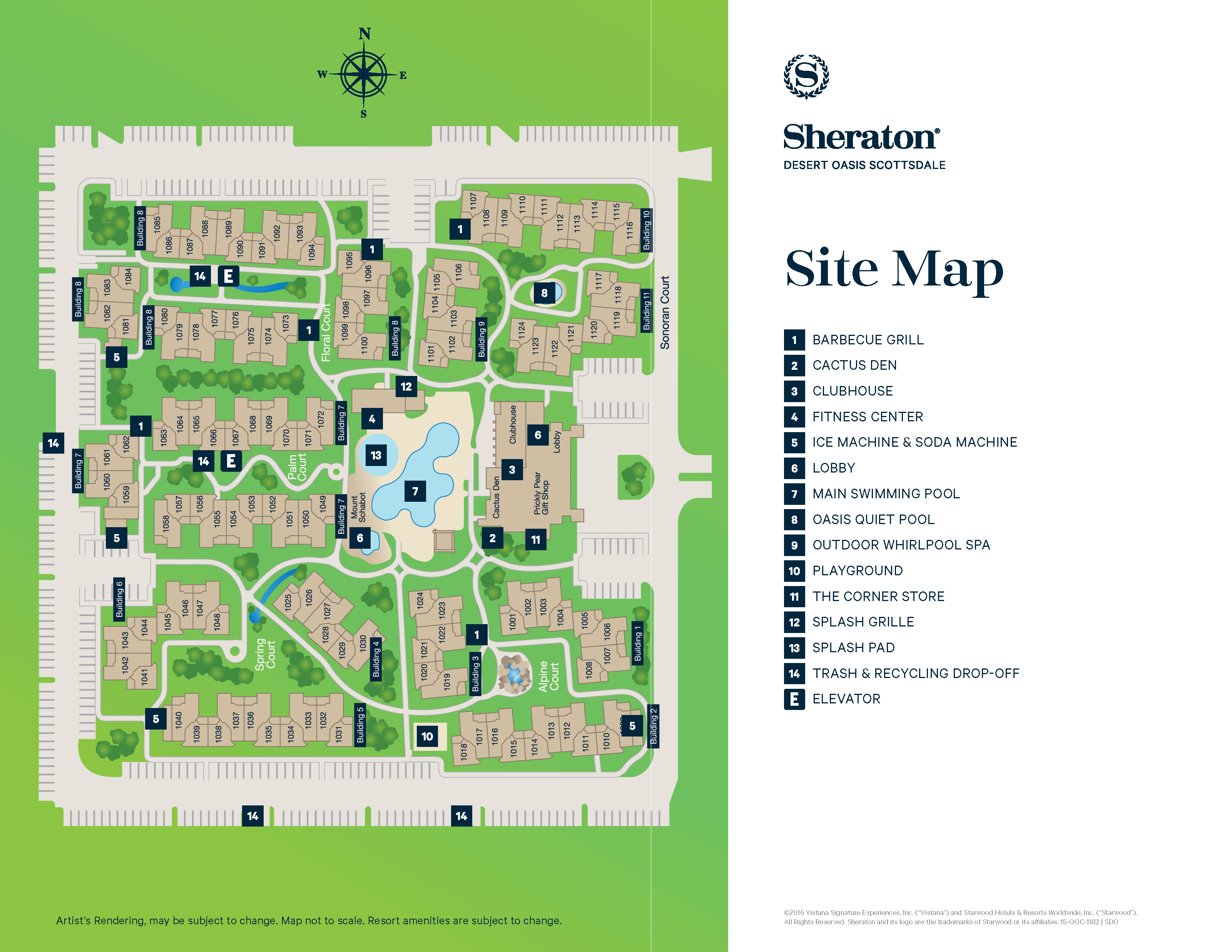 Sheraton Desert Oasis Resort Map