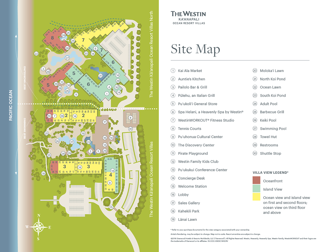 Kaanapali Resort Map - 16 OOC 0909 WKORV Resort Site Map Horizontal 1 17 Optimg