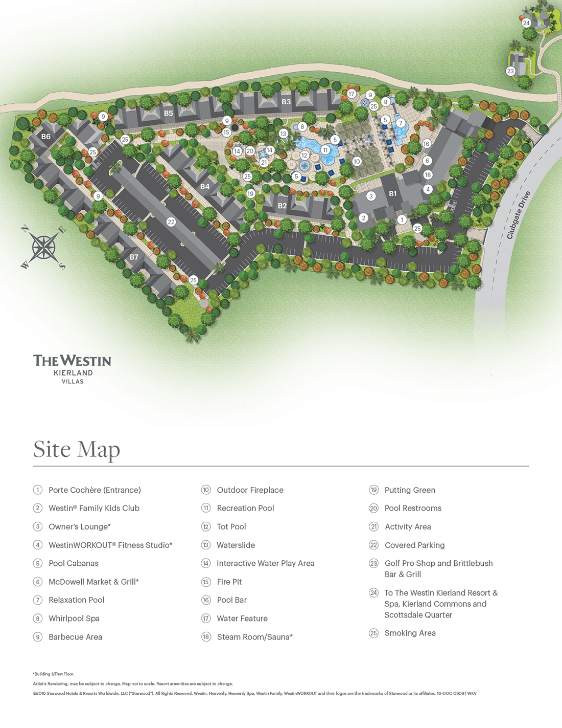 The Westin Kierland Villas Resort Map