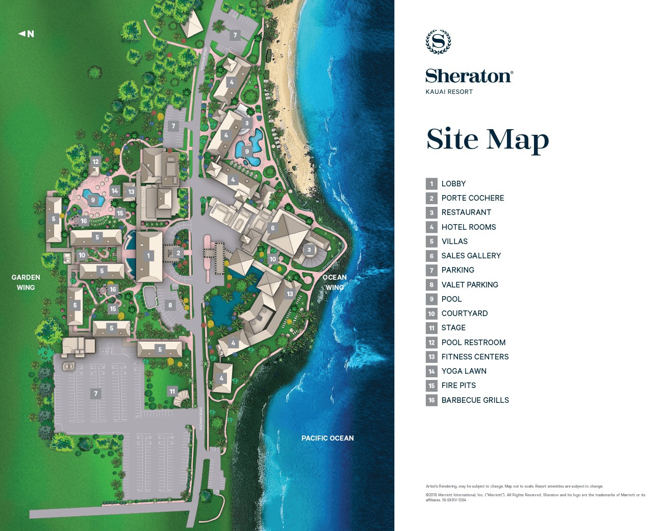 Sheraton Kaua‘i Resort Villas Resort Map
