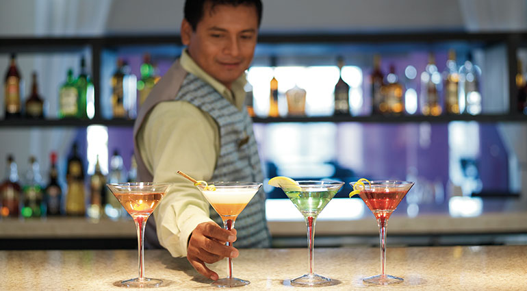 Serving inventive martinis at Oceano