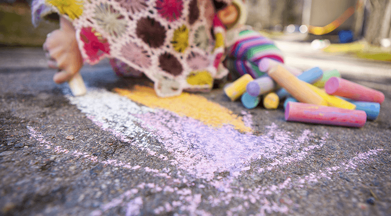 Sidewalk chalk art