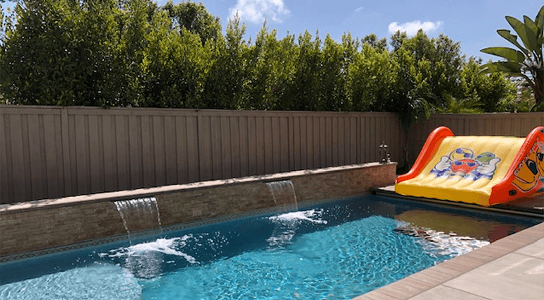 Backyard pool slide