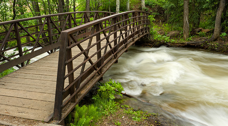 Bridge over a stream in Beaver Creek