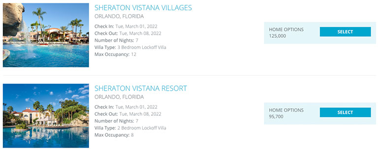 Villa Finder: Make Home Options Reservation example