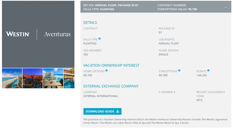 Dashboard: What I Own Points example