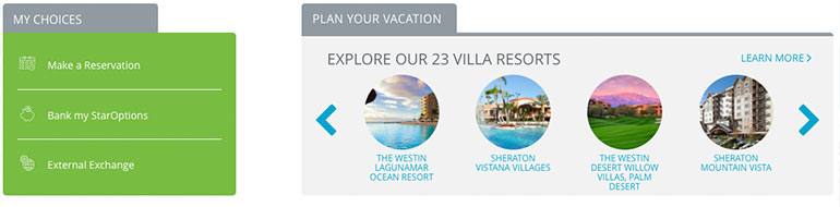 Owner Dashboard: My Choices and Plan Your Vacation